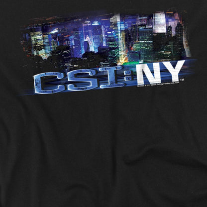 Black - Back - CSI: NY Unisex Adult Never Rests T-Shirt