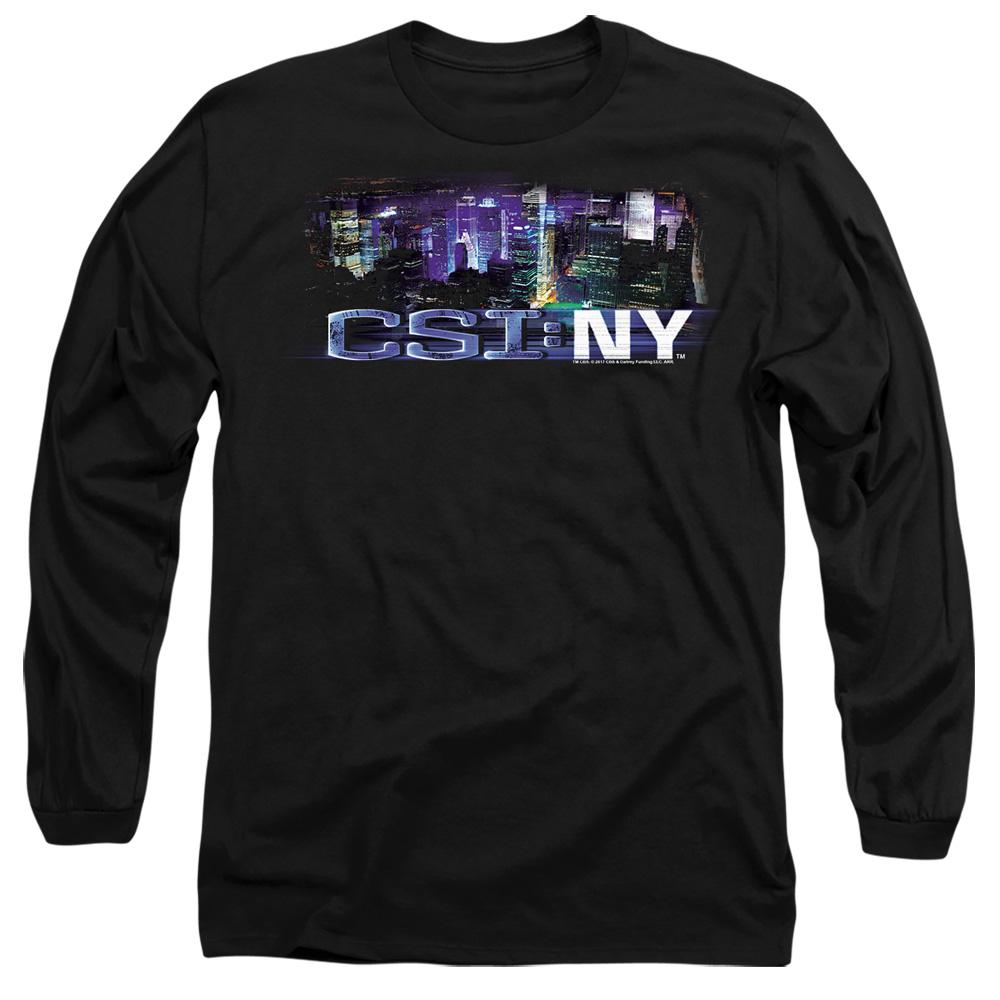Black - Side - CSI: NY Unisex Adult Never Rests T-Shirt