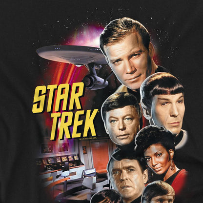 Black - Side - Star Trek Unisex Adult The Classic Crew T-Shirt