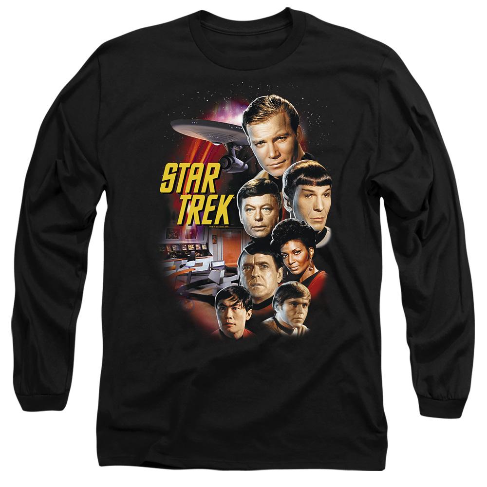 Black - Front - Star Trek Unisex Adult The Classic Crew T-Shirt
