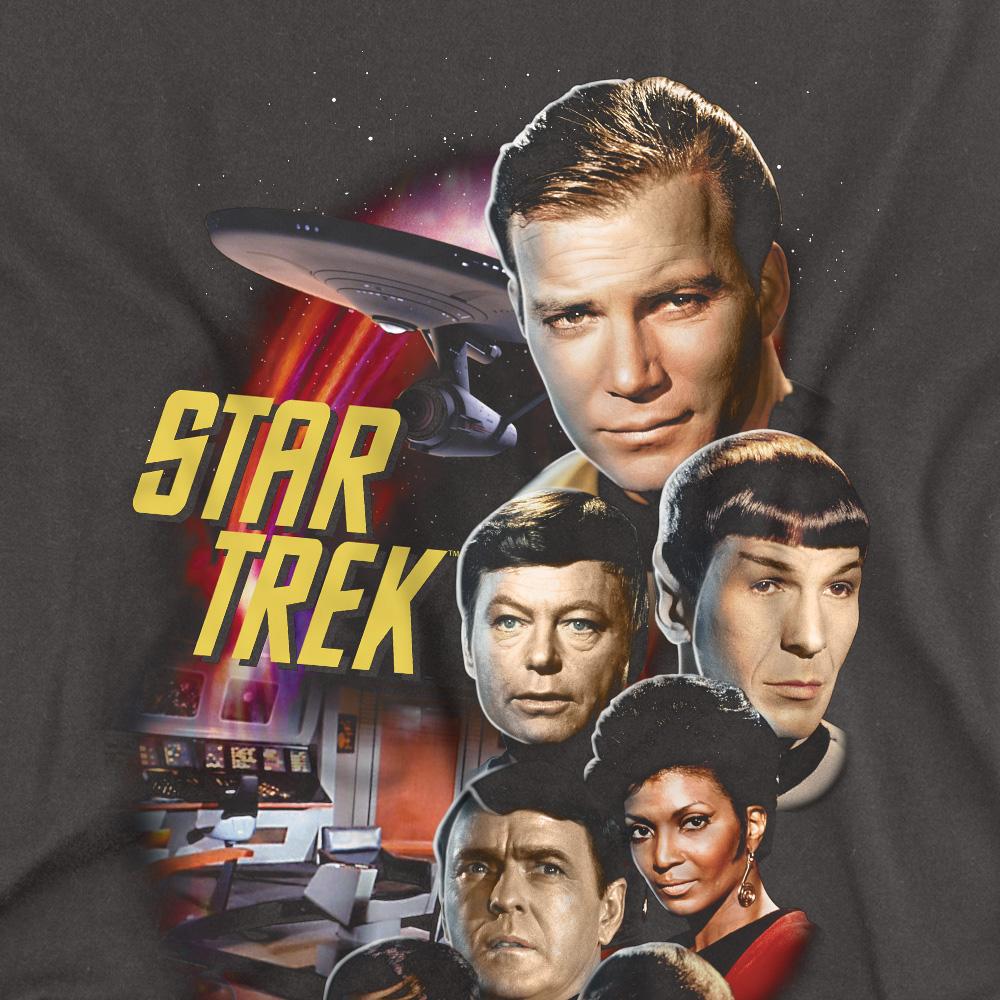 Charcoal - Back - Star Trek Unisex Adult Classic Crew T-Shirt