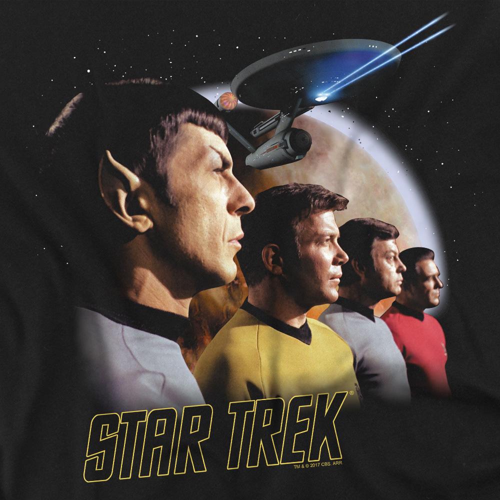 Black - Back - Star Trek Unisex Adult Forward to Adventure T-Shirt