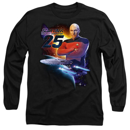 Black - Side - Star Trek Unisex Adult The Next Generation 25 T-Shirt