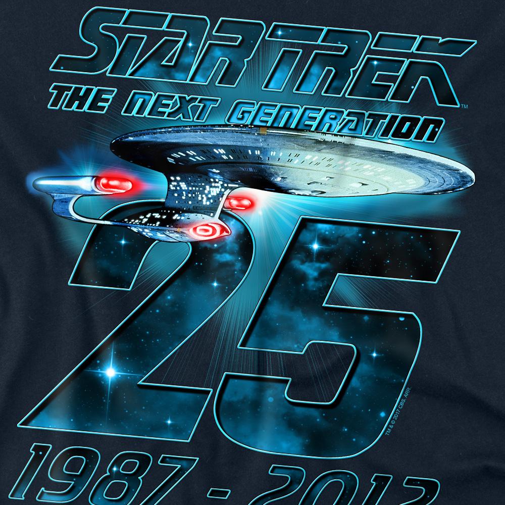 Navy - Back - Star Trek Unisex Adult Enterprise 25 T-Shirt