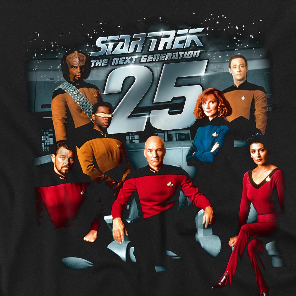 Black - Back - Star Trek Unisex Adult 25th Anniversary T-Shirt