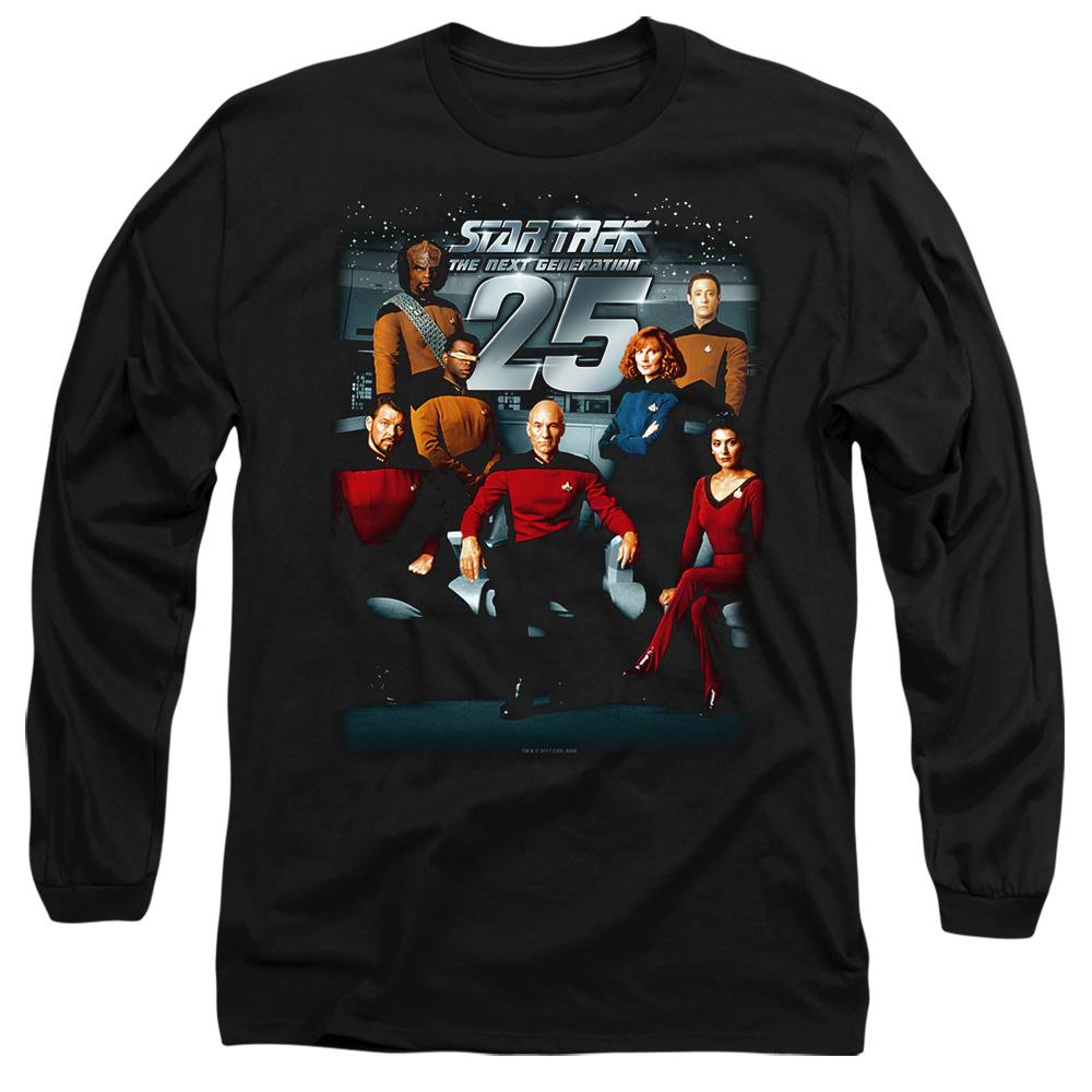 Black - Side - Star Trek Unisex Adult 25th Anniversary T-Shirt