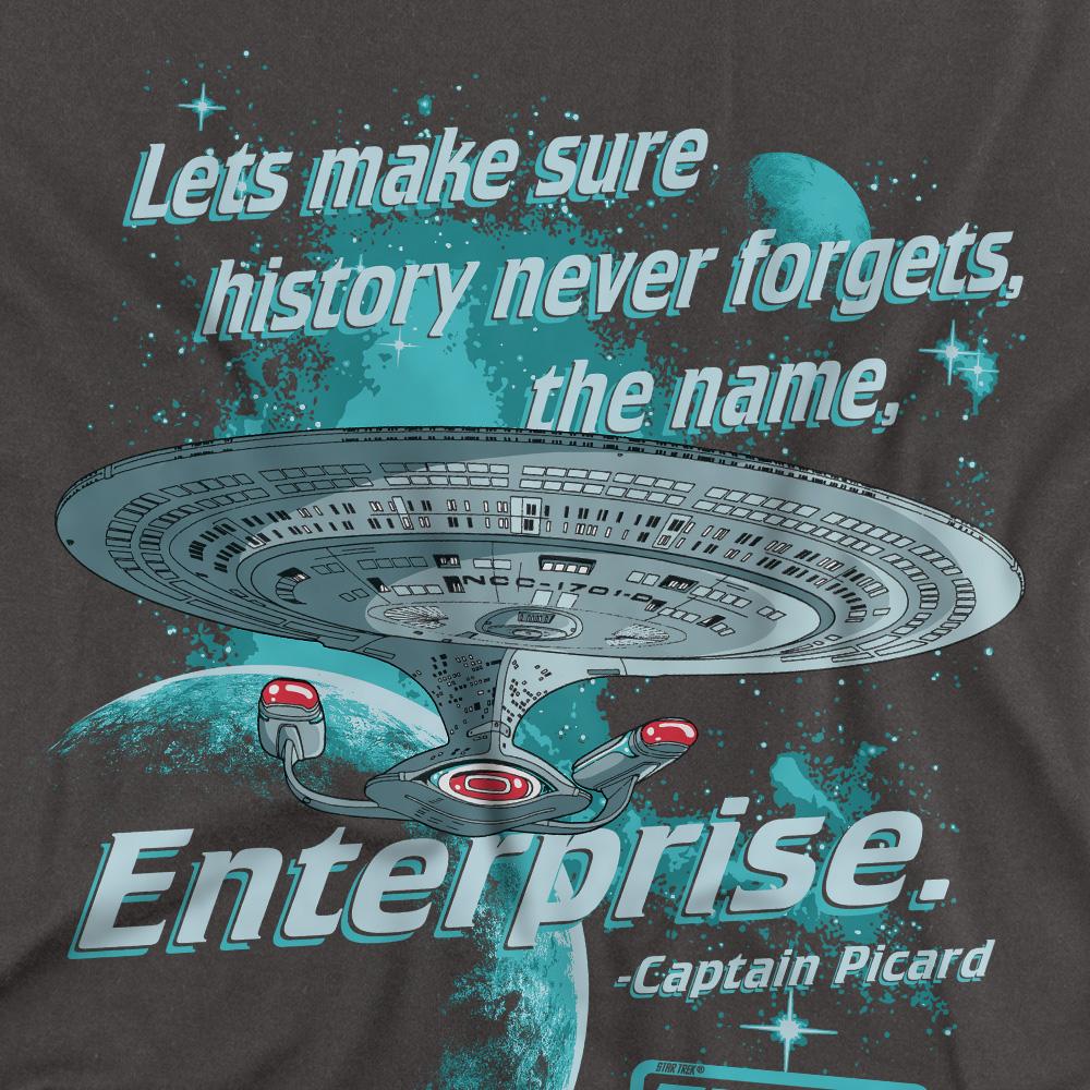 Charcoal - Back - Star Trek Unisex Adult Never Forget T-Shirt