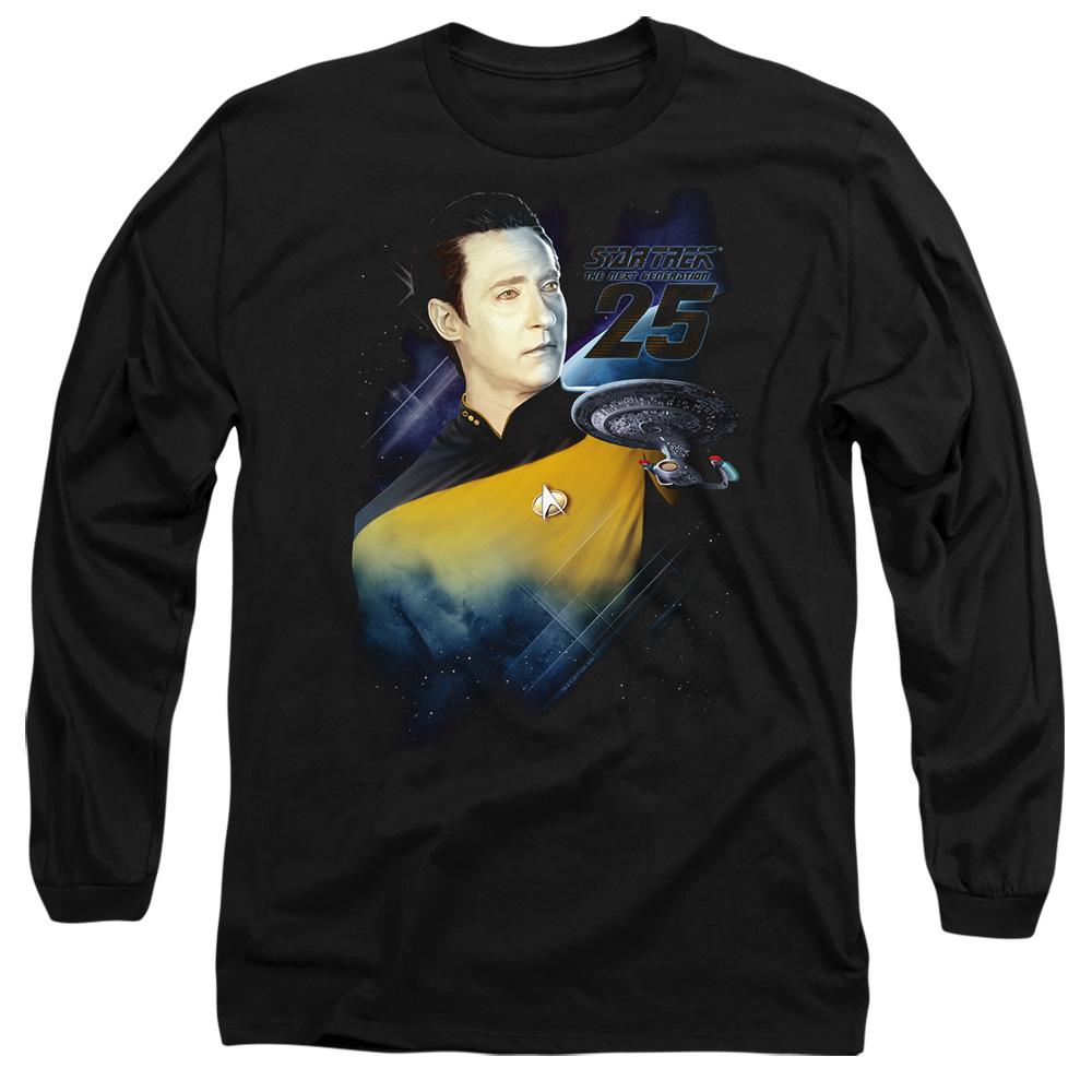 Black - Side - Star Trek Unisex Adult 25th Data T-Shirt