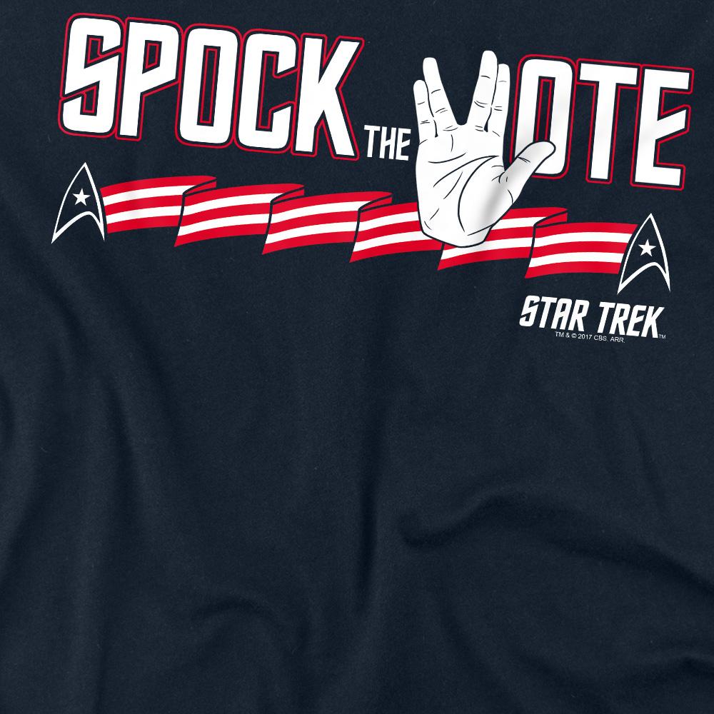 Navy - Back - Star Trek Unisex Adult Spock the Vote T-Shirt