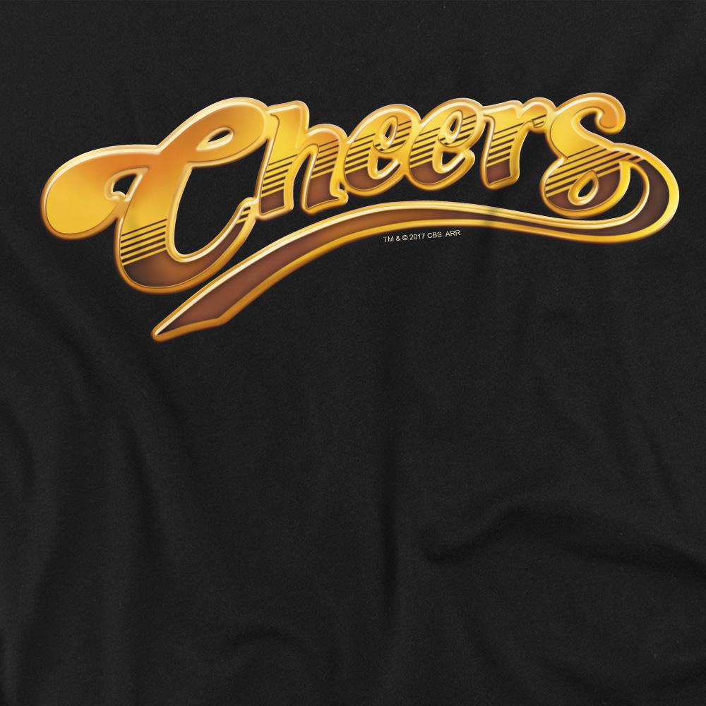 Black - Back - Cheers Unisex Adult Logo T-Shirt