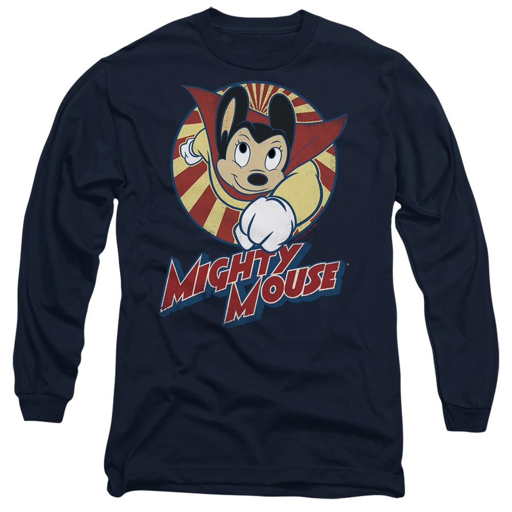 Navy - Side - Mighty Mouse Unisex Adult The One The Only T-Shirt