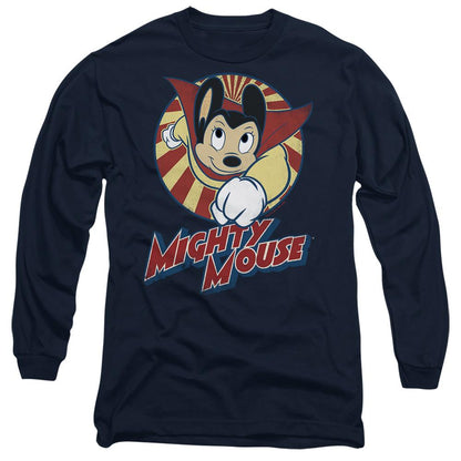 Navy - Side - Mighty Mouse Unisex Adult The One The Only T-Shirt