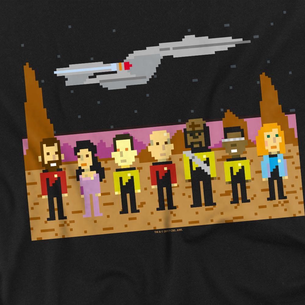 Black - Back - Star Trek Unisex Adult The Next Generation Trexel Crew T-Shirt