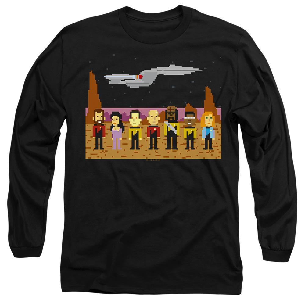 Black - Side - Star Trek Unisex Adult The Next Generation Trexel Crew T-Shirt