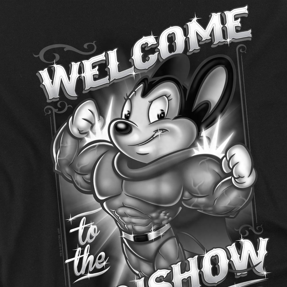 Black - Front - Mighty Mouse Unisex Adult Mighty Gunshow T-Shirt