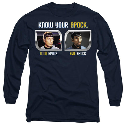 Navy - Side - Star Trek Unisex Adult Know Your Spock T-Shirt