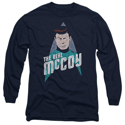 Navy - Side - Star Trek Unisex Adult The Real McCoy T-Shirt