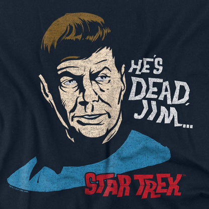 Navy - Back - Star Trek Unisex Adult He´s Dead Jim T-Shirt