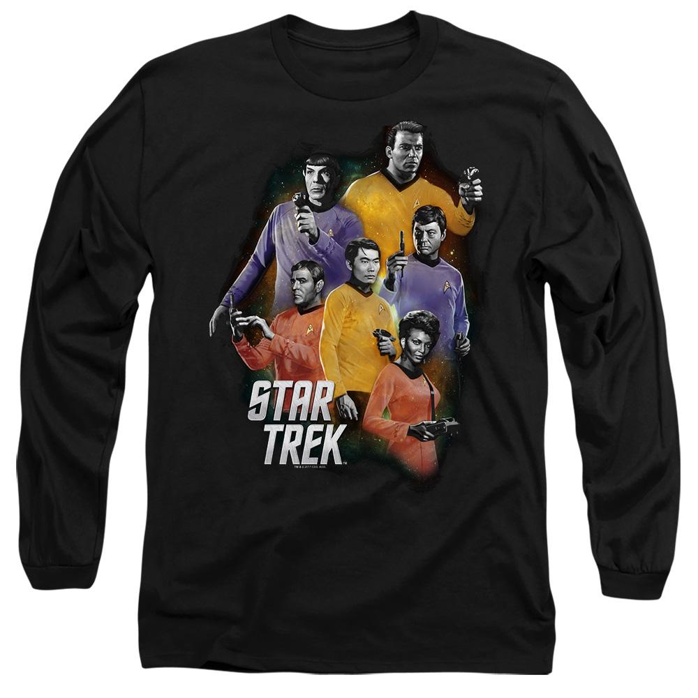 Black - Side - Star Trek Unisex Adult Galaxy Glow T-Shirt