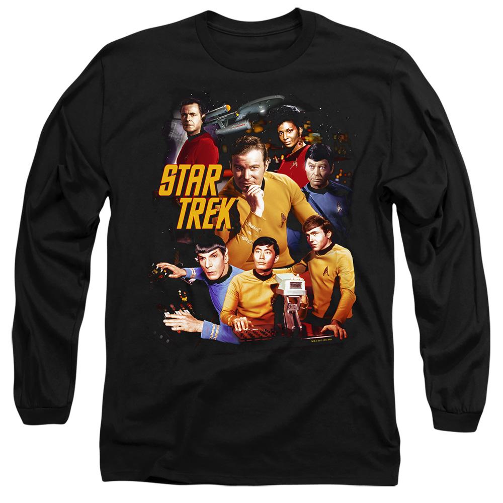 Black - Side - Star Trek Unisex Adult At the Controls T-Shirt