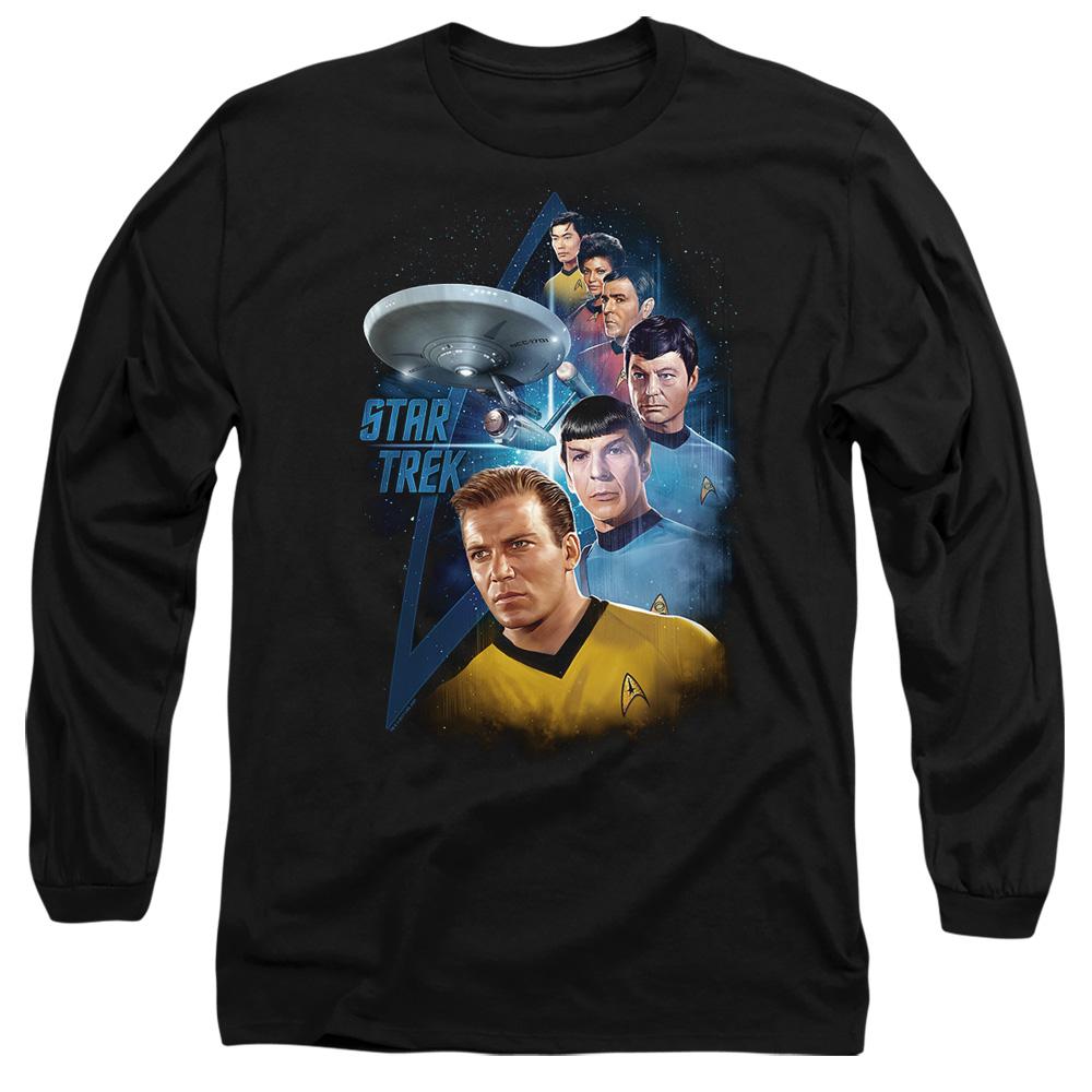 Black - Side - Star Trek Unisex Adult Among the Stars T-Shirt