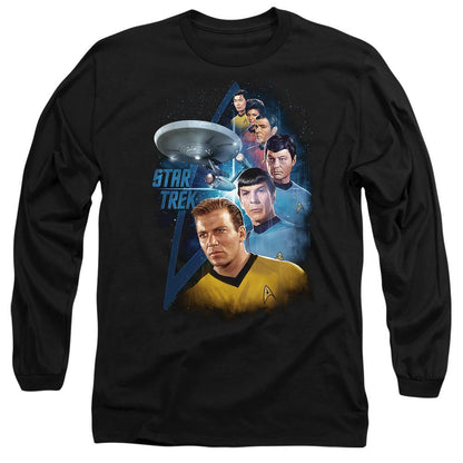 Black - Side - Star Trek Unisex Adult Among the Stars T-Shirt