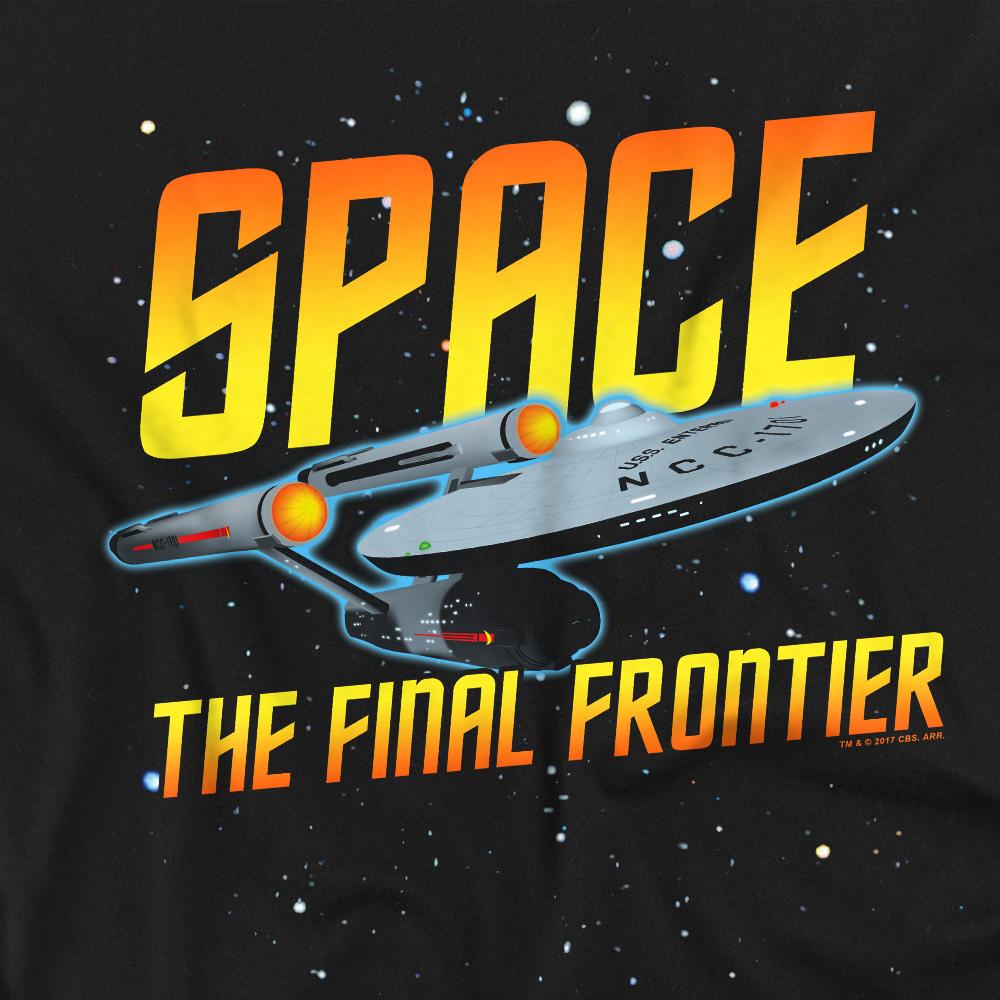 Black - Back - Star Trek Unisex Adult Space T-Shirt