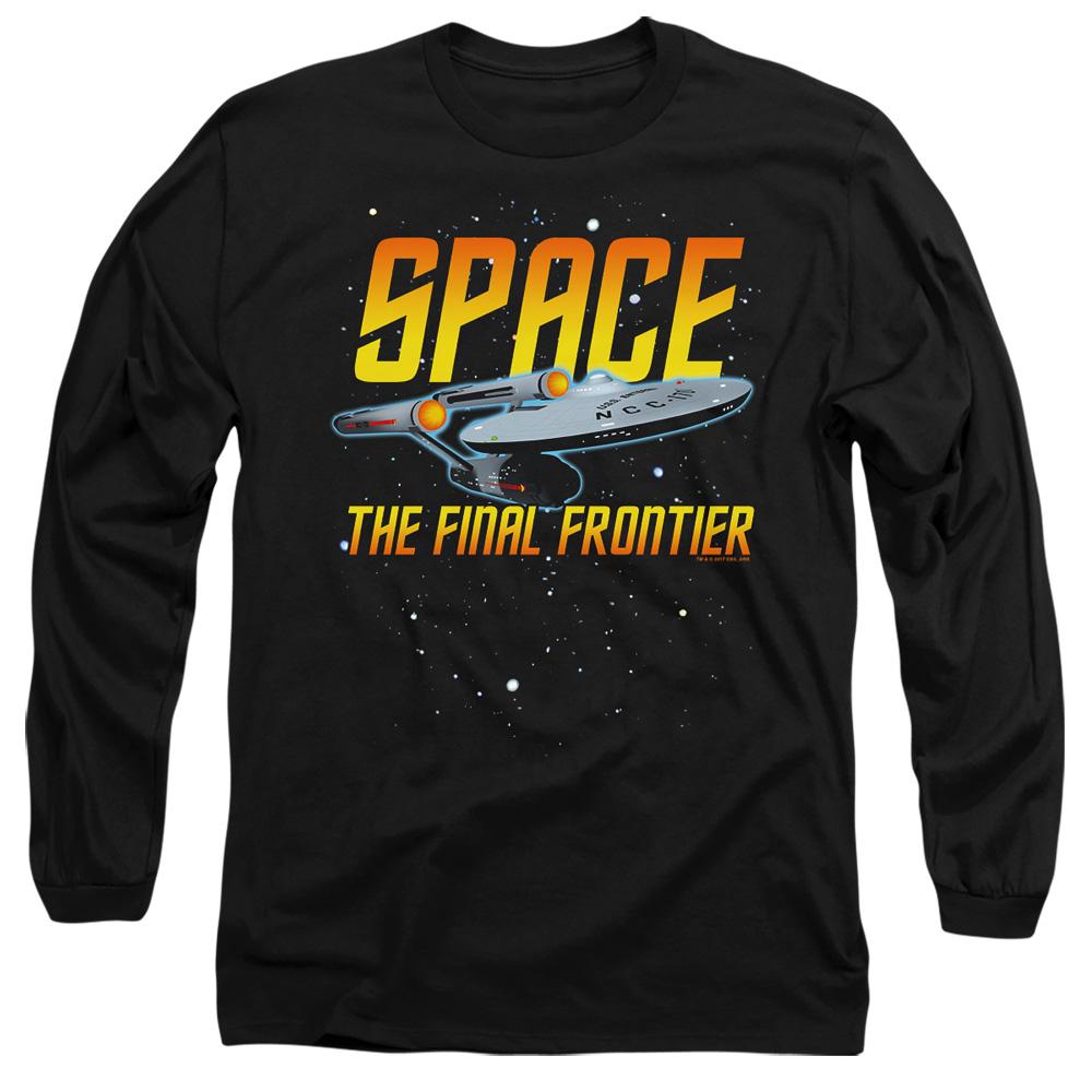 Black - Side - Star Trek Unisex Adult Space T-Shirt