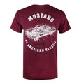 Maroon - Front - Ford Mens Mustang Cotton T-Shirt