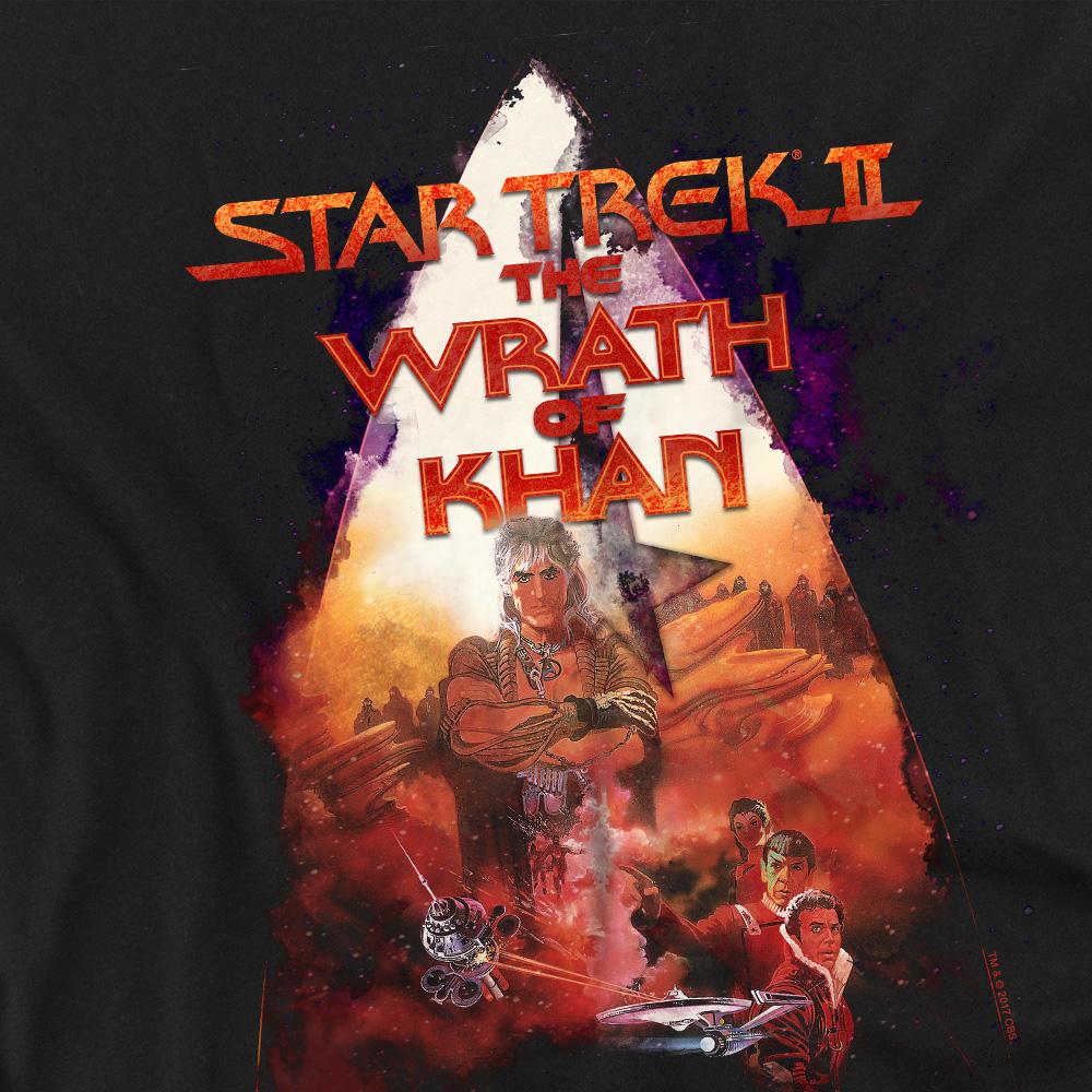 Black - Back - Star Trek Unisex Adult The Wrath of Khan Poster T-Shirt