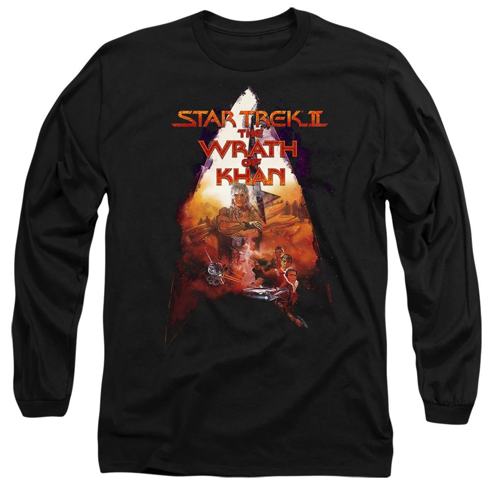 Black - Side - Star Trek Unisex Adult The Wrath of Khan Poster T-Shirt