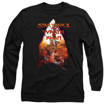 Black - Side - Star Trek Unisex Adult The Wrath of Khan Poster T-Shirt