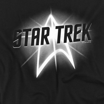 Black - Back - Star Trek Unisex Adult Glow Logo T-Shirt