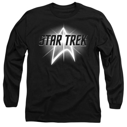 Black - Side - Star Trek Unisex Adult Glow Logo T-Shirt