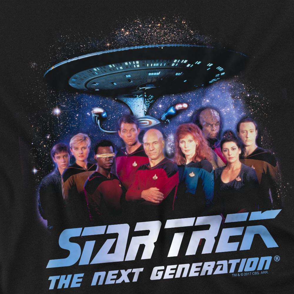 Black - Back - Star Trek Unisex Adult Space Group T-Shirt