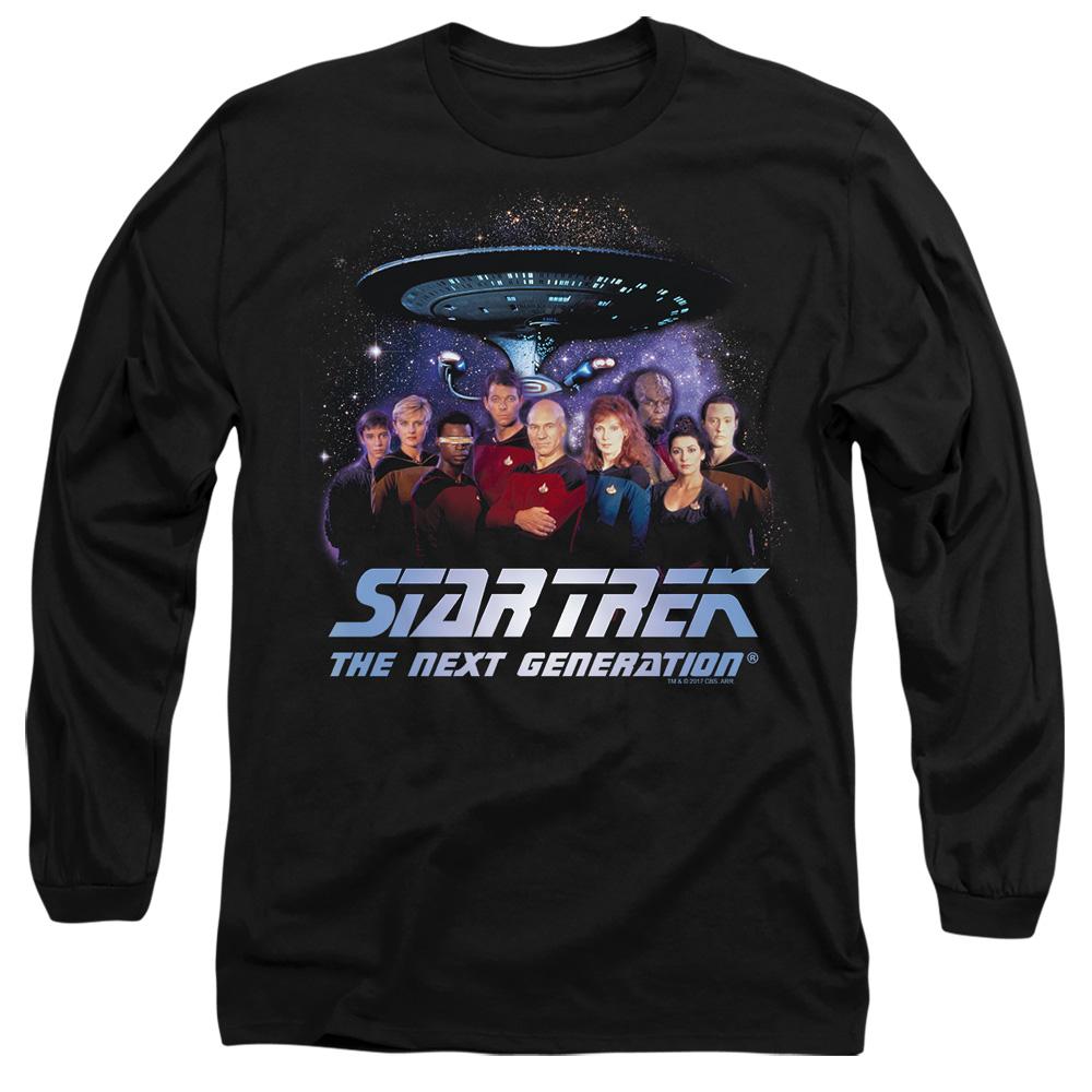 Black - Side - Star Trek Unisex Adult Space Group T-Shirt