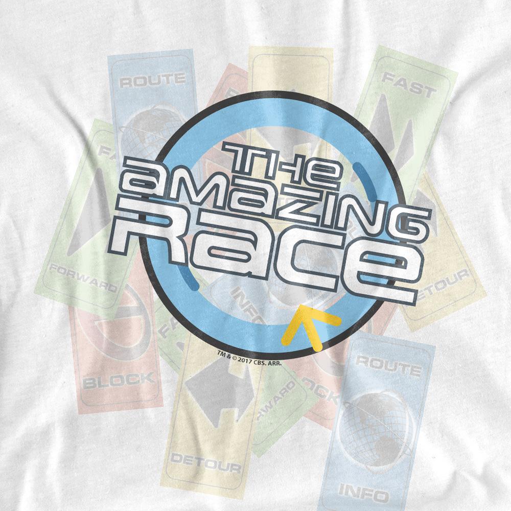 White - Back - The Amazing Race Unisex Adult The Race T-Shirt