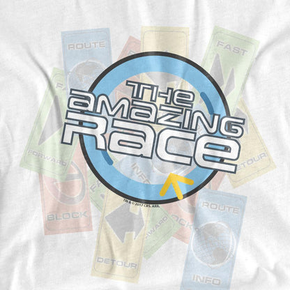 White - Back - The Amazing Race Unisex Adult The Race T-Shirt