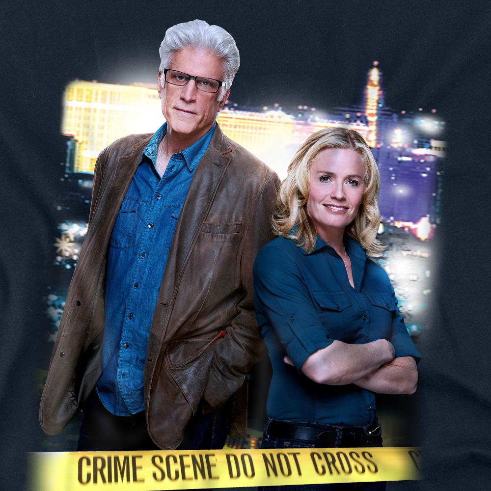 Navy - Back - CSI Unisex Adult Do Not Cross T-Shirt