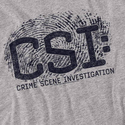 Sport Heather - Back - CSI Unisex Adult Distressed Logo T-Shirt