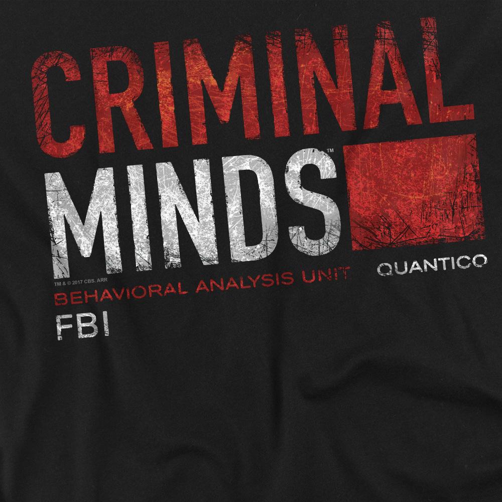 Black - Back - Criminal Minds Unisex Adult Title Card T-Shirt