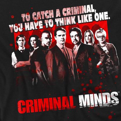 Black - Back - Criminal Minds Unisex Adult Think Like One T-Shirt