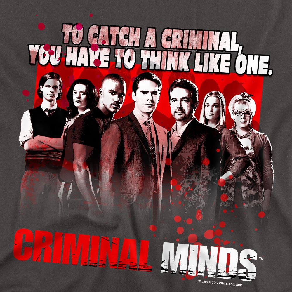 Charcoal - Back - Criminal Minds Unisex Adult Think Like One T-Shirt