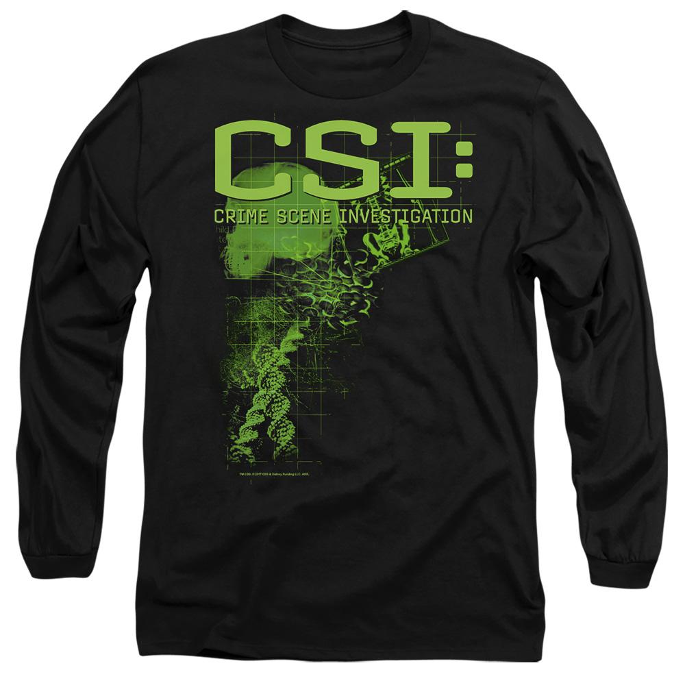 Black - Side - CSI Unisex Adult Evidence T-Shirt
