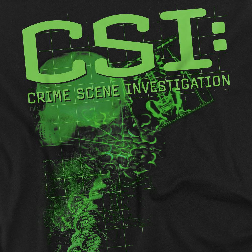 Black - Front - CSI Unisex Adult Evidence T-Shirt