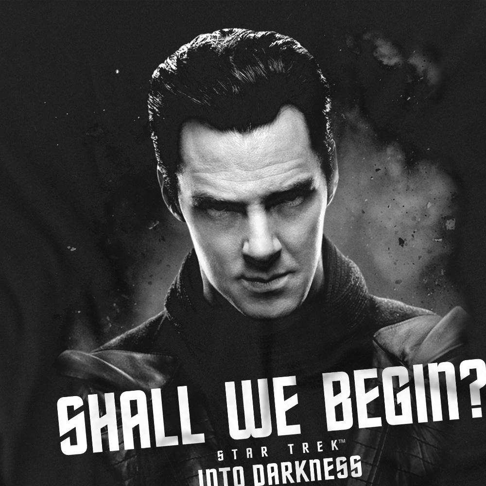 Black - Back - Star Trek: Into Darkness Unisex Adult Shall We Begin T-Shirt