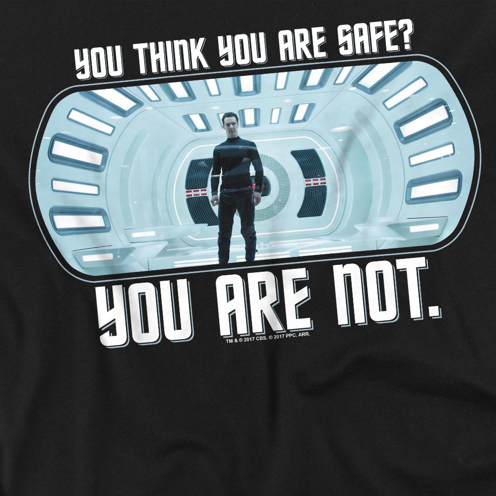 Black - Back - Star Trek: Into Darkness Unisex Adult Not Safe T-Shirt