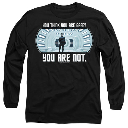 Black - Side - Star Trek: Into Darkness Unisex Adult Not Safe T-Shirt