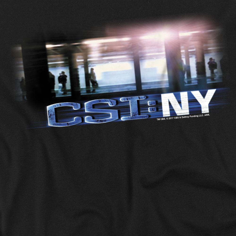 Black - Back - CSI Unisex Adult New York Subway T-Shirt