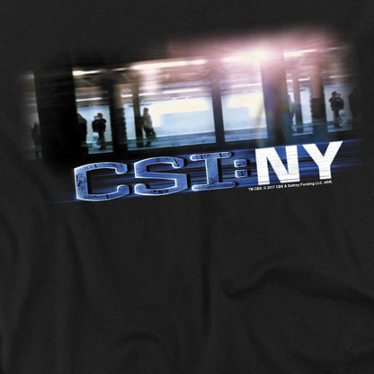Black - Back - CSI Unisex Adult New York Subway T-Shirt